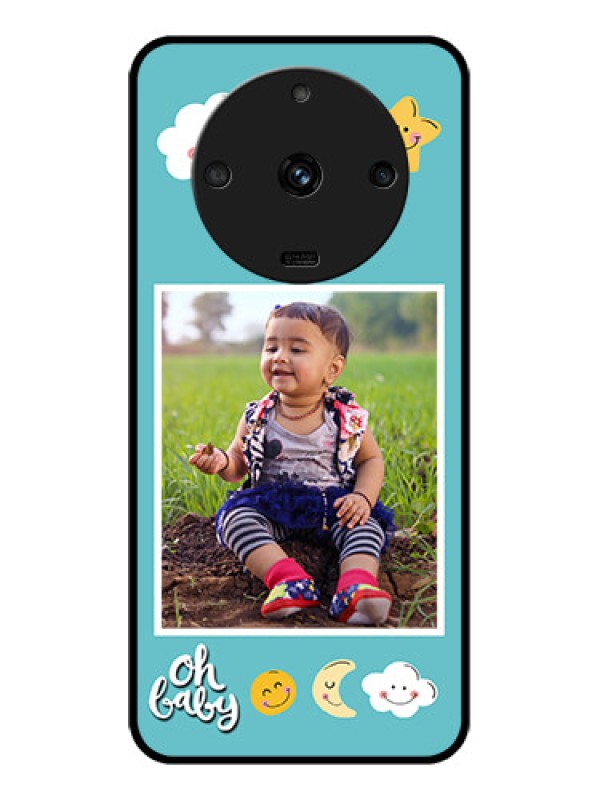 Custom Realme Narzo 60 5G Personalized Glass Phone Case - Smiley Kids Stars Design