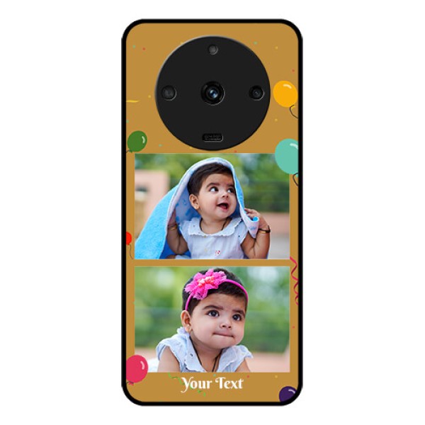 Realme Narzo 60 5G Personalized Glass Phone Case - Image Holder with Birthday Celebrations Design