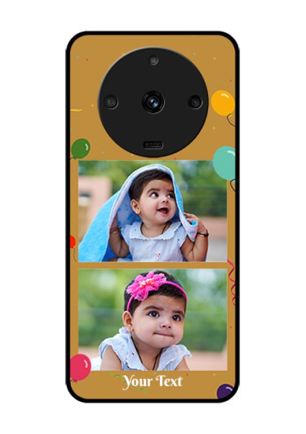 Realme Narzo 60 5G Personalized Glass Phone Case - Image Holder with Birthday Celebrations Design