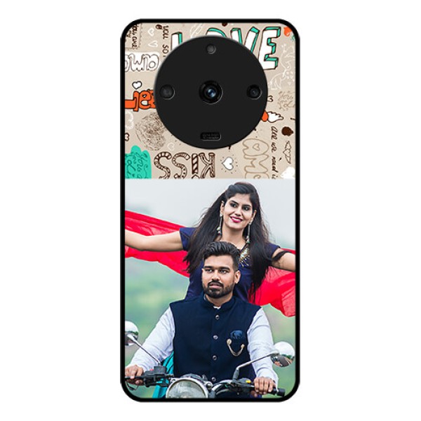 Realme Narzo 60 5G Custom Glass Phone Case - Love Doodle Pattern