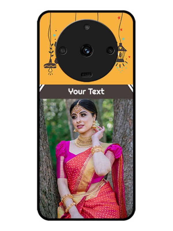 Custom Realme Narzo 60 5G Custom Glass Mobile Case - with Family Picture and Icons