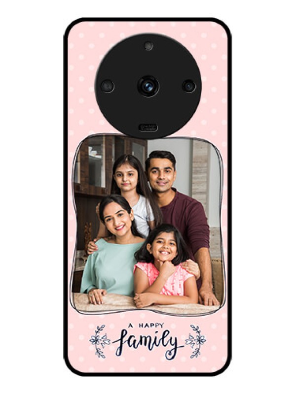 Custom Realme Narzo 60 5G Custom Glass Phone Case - Family with Dots Design