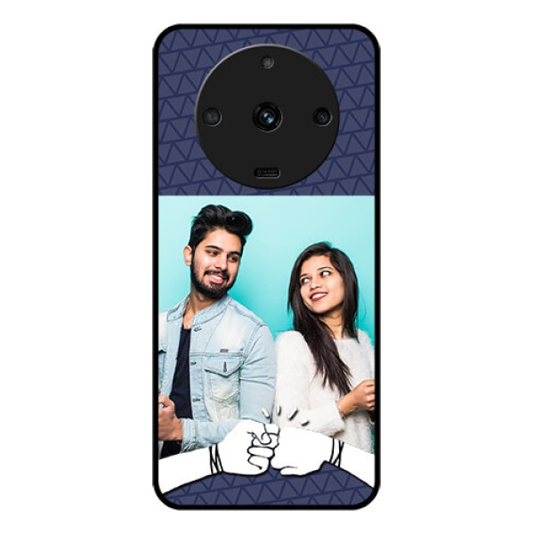 Realme Narzo 60 5G Photo Printing on Glass Case - with Best Friends Design Realme Narzo 60 5G Photo Printing on Glass Case - with Best Friends Design