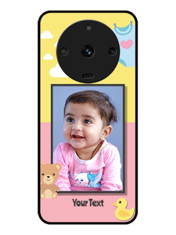 Custom Realme Narzo 60 5G Photo Printing on Glass Case - Kids 2 Color Design