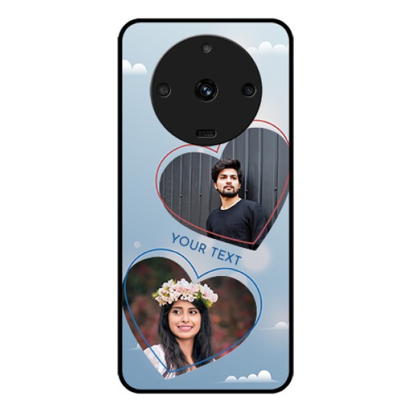Realme Narzo 60 5G Custom Glass Mobile Case - Blue Color Couple Design Realme Narzo 60 5G Custom Glass Mobile Case - Blue Color Couple Design
