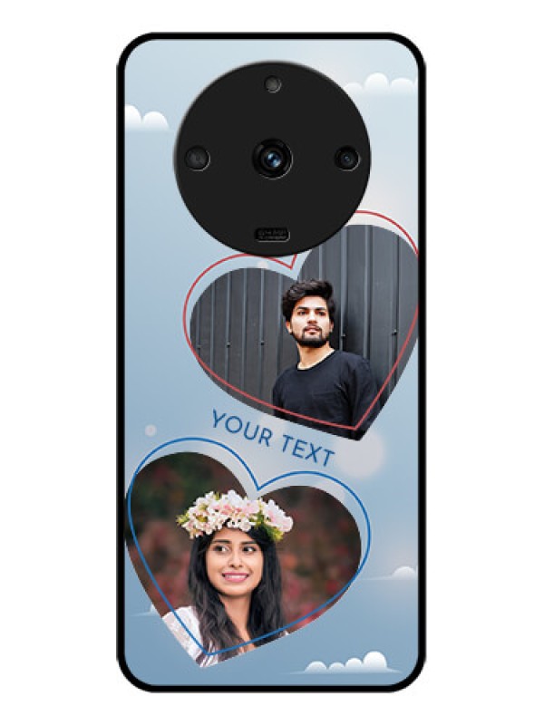 Custom Realme Narzo 60 5G Custom Glass Mobile Case - Blue Color Couple Design