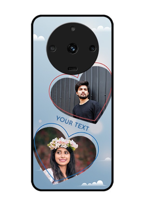 Realme Narzo 60 5G Custom Glass Mobile Case - Blue Color Couple Design