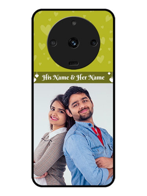 Custom Realme Narzo 60 5G Custom Glass Phone Case - You & Me Heart Design