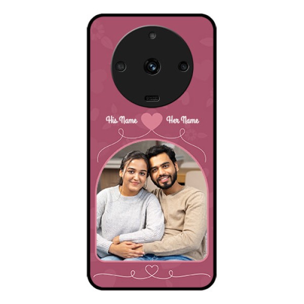 Realme Narzo 60 5G Photo Printing on Glass Case - Love Floral Design