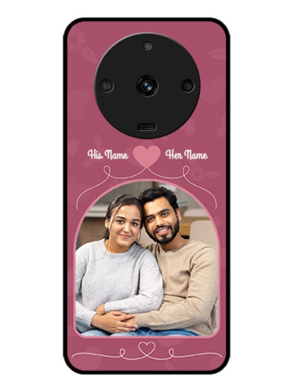 Custom Realme Narzo 60 5G Photo Printing on Glass Case - Love Floral Design