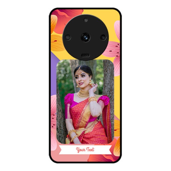 Realme Narzo 60 5G Custom Glass Mobile Case - 3 Image With Vintage Floral Design Realme Narzo 60 5G Custom Glass Mobile Case - 3 Image With Vintage Floral Design