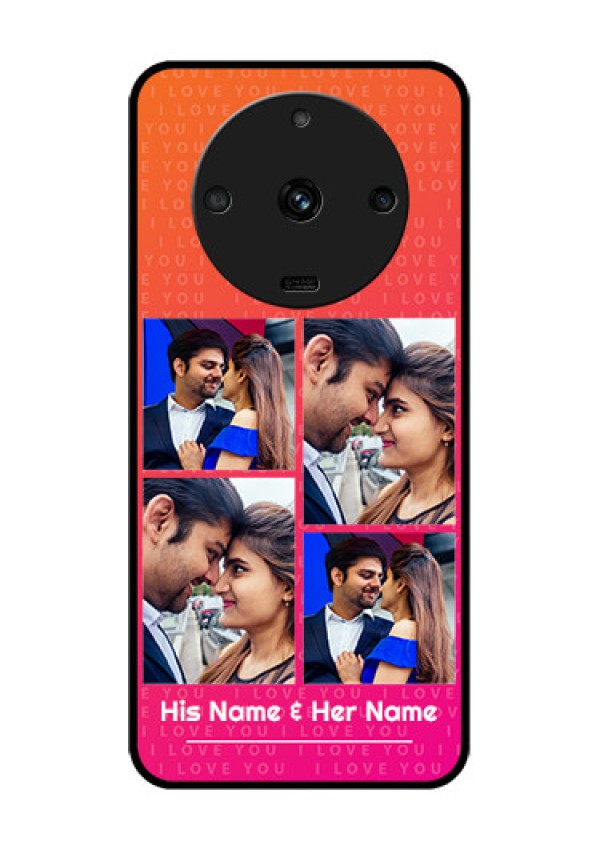 Realme Narzo 60 5G Custom Glass Phone Case - I Love You Pink Design