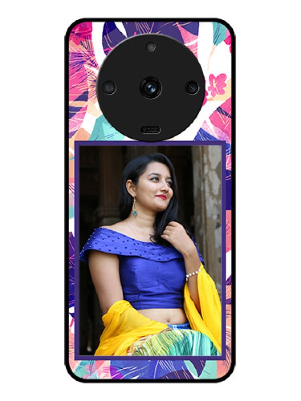 Custom Realme Narzo 60 5G Custom Glass Mobile Case - Abstract Floral Design