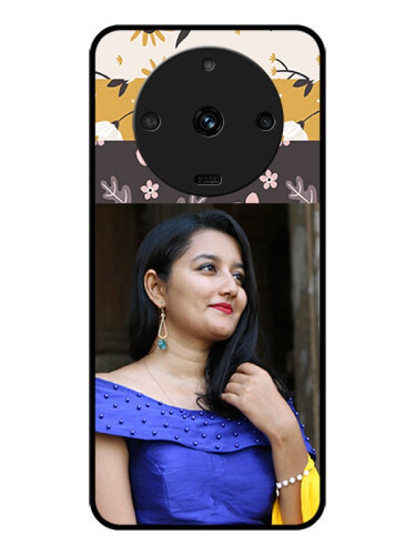 Custom Realme Narzo 60 5G Custom Glass Phone Case - Stylish Floral Design