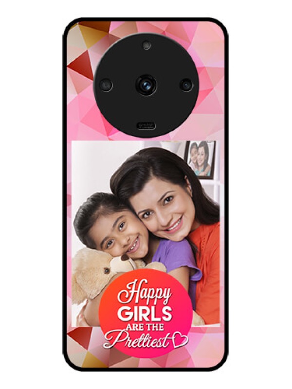 Custom Realme Narzo 60 5G Photo Printing on Glass Case - Abstract Triangle Design