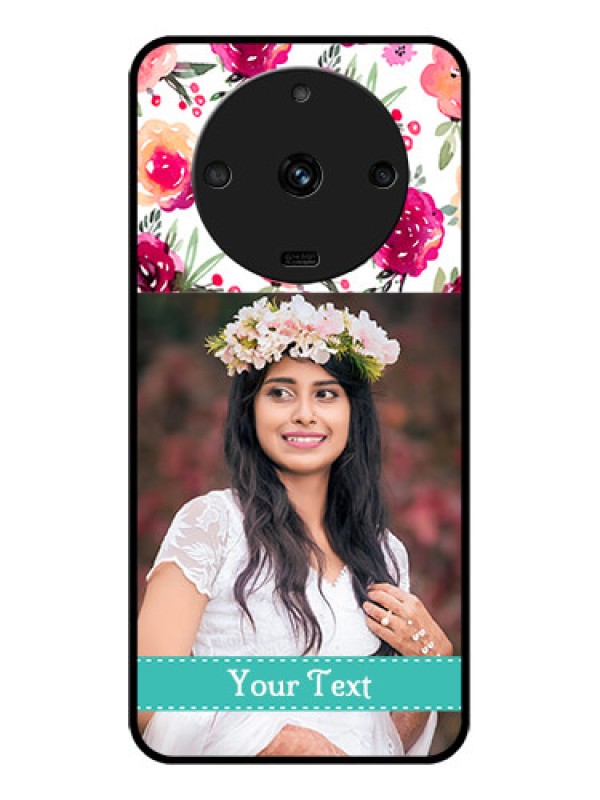 Custom Realme Narzo 60 5G Custom Glass Phone Case - Watercolor Floral Design