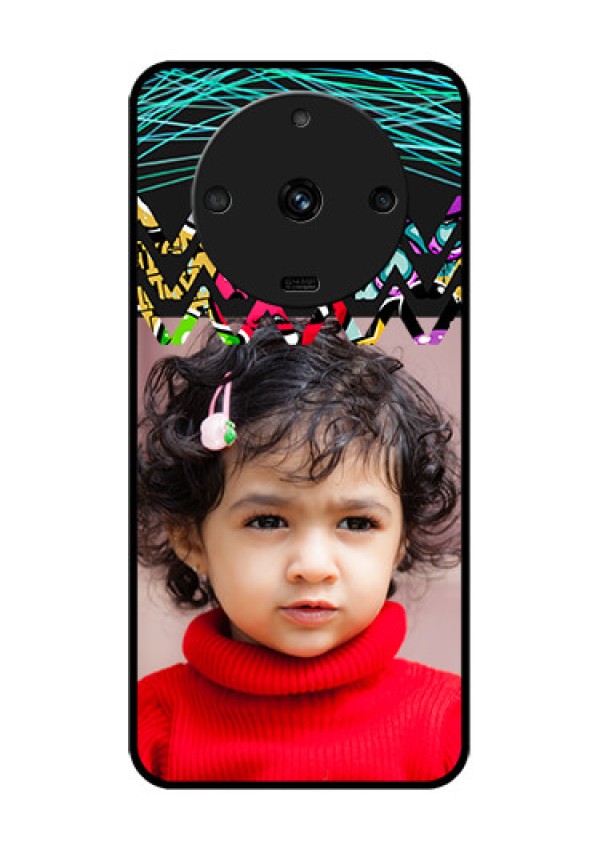 Realme Narzo 60 5G Personalized Glass Phone Case - Neon Abstract Design