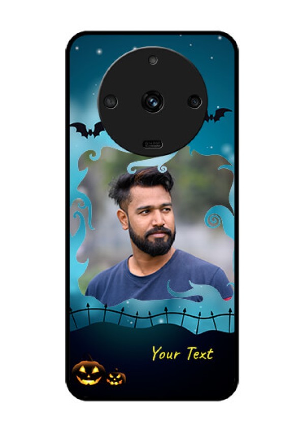 Realme Narzo 60 5G Custom Glass Phone Case - Halloween frame design