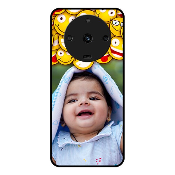 Realme Narzo 60 5G Custom Glass Mobile Case - with Smiley Emoji Design Realme Narzo 60 5G Custom Glass Mobile Case - with Smiley Emoji Design
