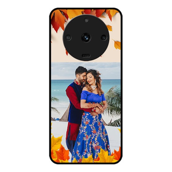 Realme Narzo 60 5G Photo Printing on Glass Case - Autumn Maple Leaves Design