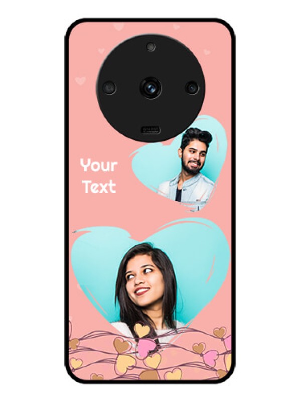 Custom Realme Narzo 60 5G Custom Glass Mobile Case - Love Doodle Design