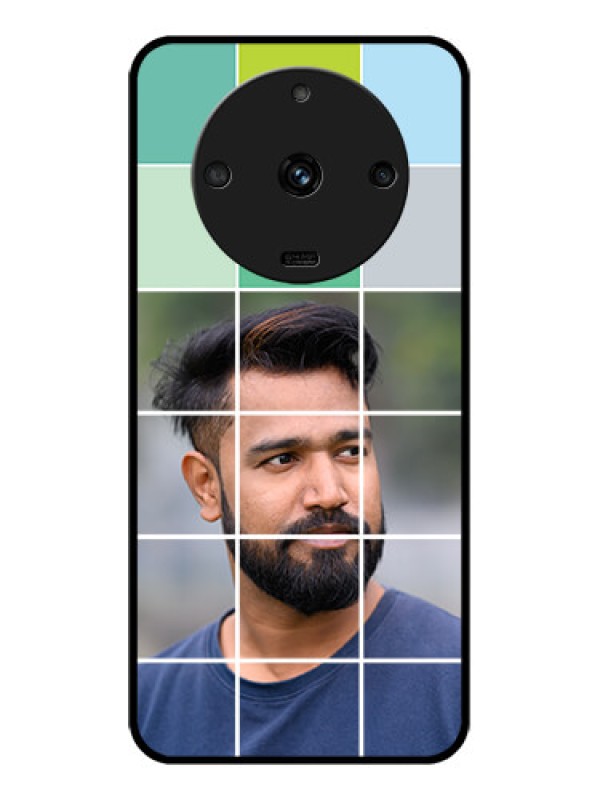 Custom Realme Narzo 60 5G Photo Printing on Glass Case - with white box pattern