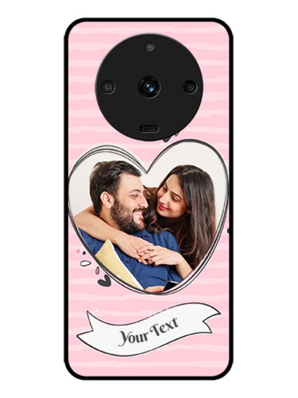 Custom Realme Narzo 60 5G Custom Glass Phone Case - Vintage Heart Design