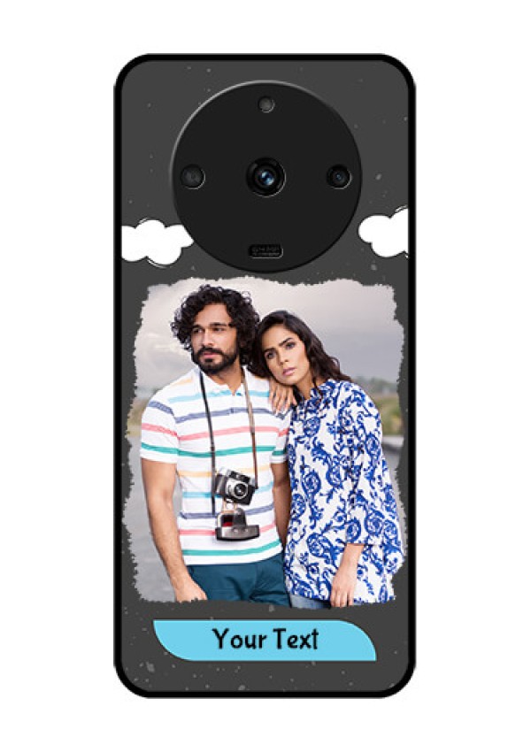 Realme Narzo 60 5G Custom Glass Phone Case - Splashes with love doodles Design