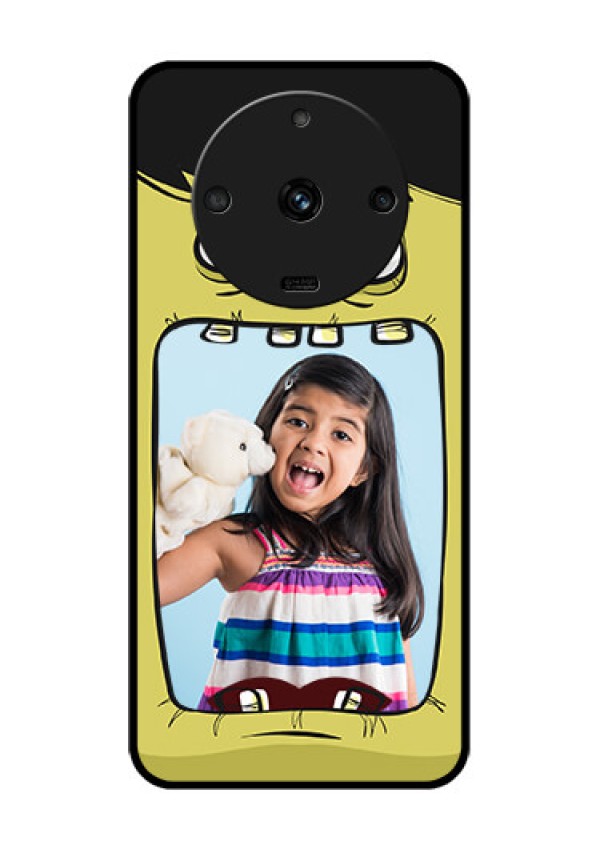Realme Narzo 60 5G Personalized Glass Phone Case - Cartoon monster back case Design