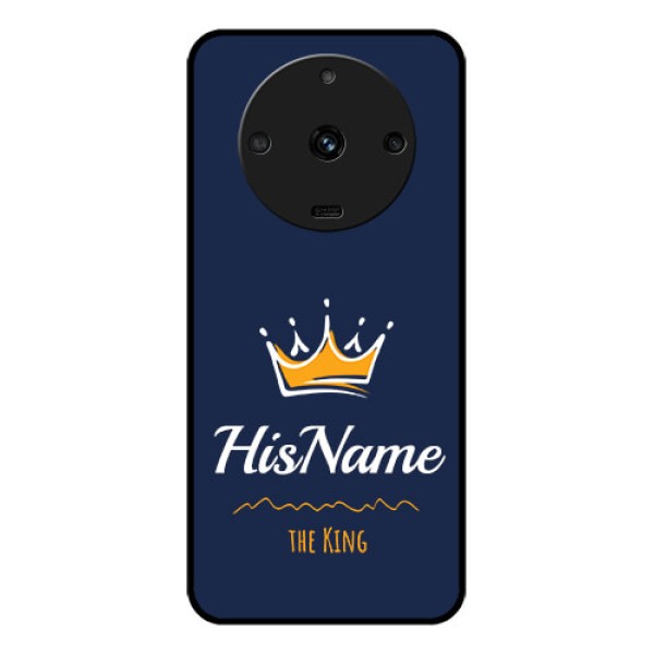 Realme Narzo 60 5G Glass Phone Case King with Name