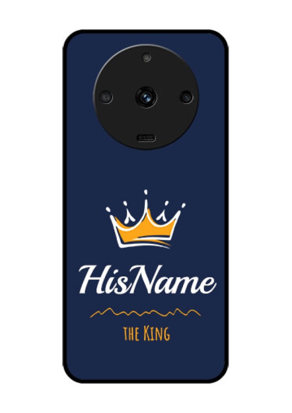 Realme Narzo 60 5G Glass Phone Case King with Name