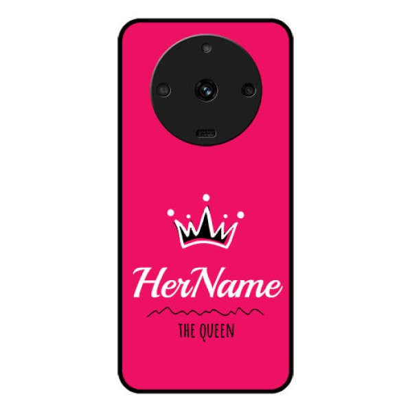 Realme Narzo 60 5G Glass Phone Case Queen with Name Realme Narzo 60 5G Glass Phone Case Queen with Name
