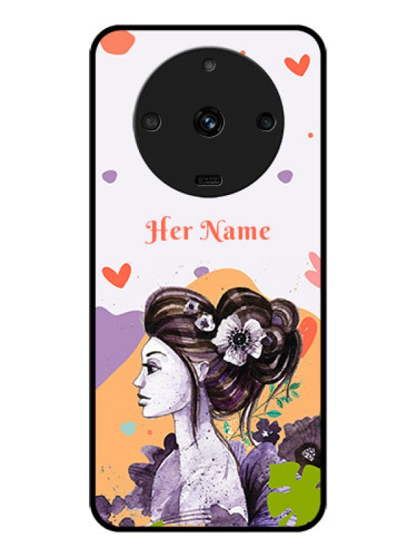 Custom Realme Narzo 60 5G Personalized Glass Phone Case - Woman And Nature Design