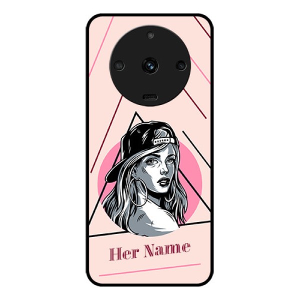 Realme Narzo 60 5G Personalized Glass Phone Case - Rockstar Girl Design