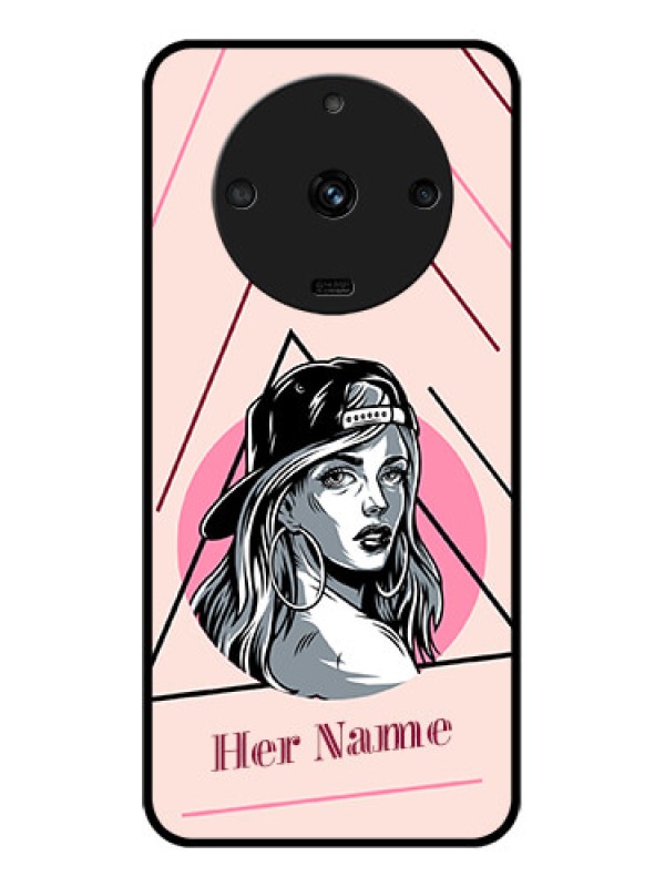 Custom Realme Narzo 60 5G Personalized Glass Phone Case - Rockstar Girl Design