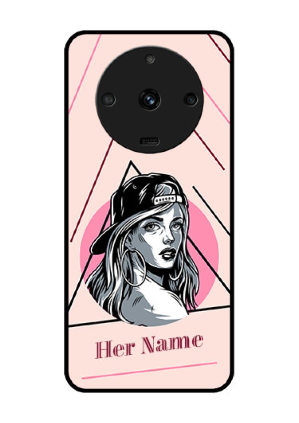 Realme Narzo 60 5G Personalized Glass Phone Case - Rockstar Girl Design