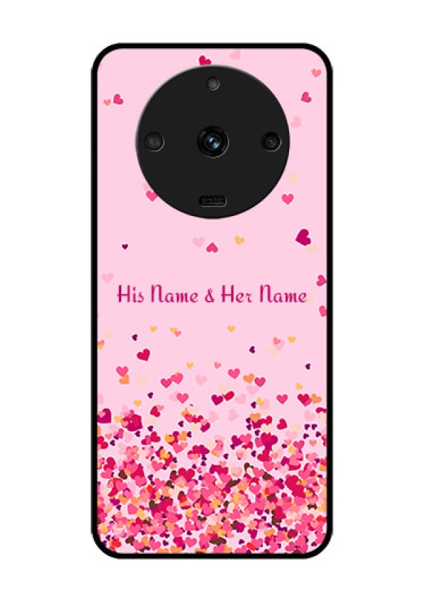 Realme Narzo 60 5G Photo Printing on Glass Case - Floating Hearts Design