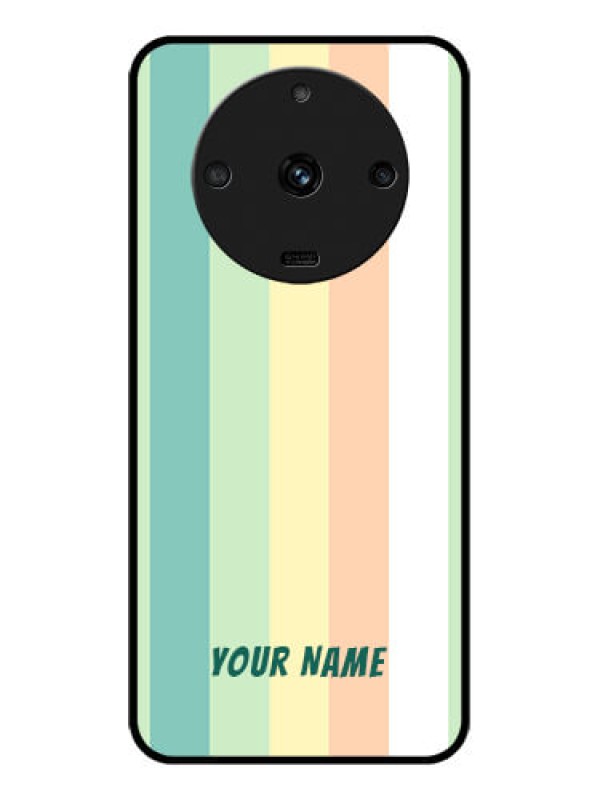 Custom Realme Narzo 60 5G Photo Printing on Glass Case - Multi-colour Stripes Design