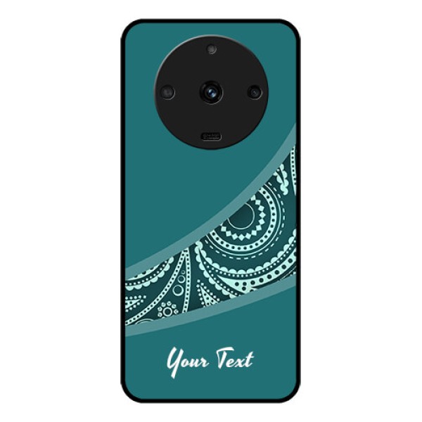 Realme Narzo 60 5G Photo Printing on Glass Case - semi visible floral Design
