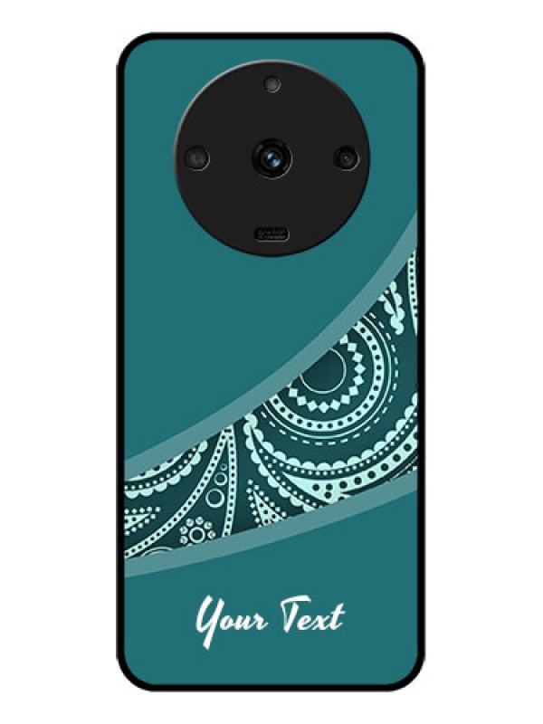 Custom Realme Narzo 60 5G Photo Printing on Glass Case - semi visible floral Design