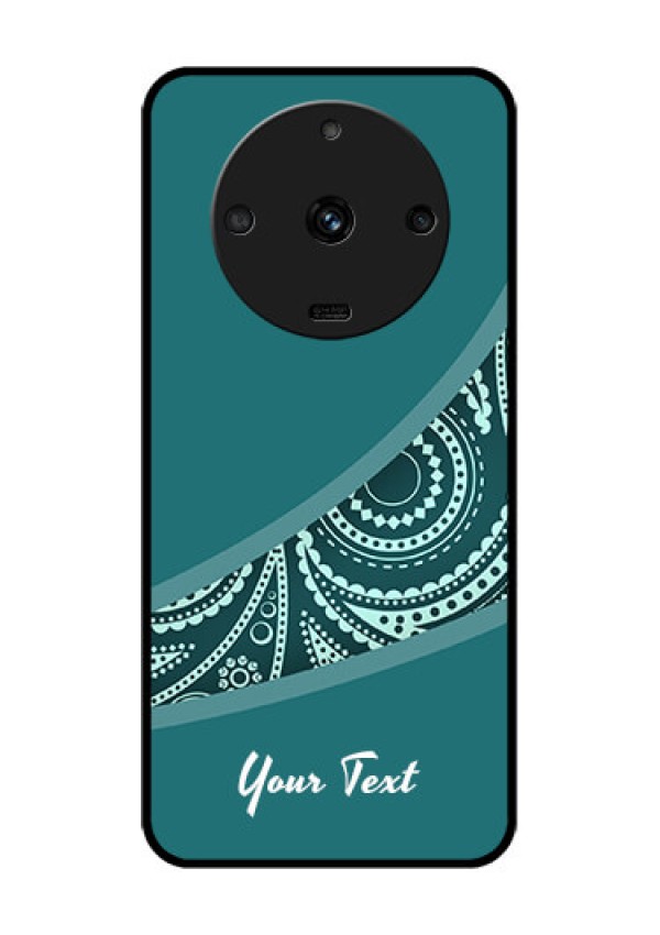 Realme Narzo 60 5G Photo Printing on Glass Case - semi visible floral Design