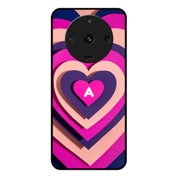 Realme Narzo 60 5G Custom Glass Mobile Case - Cute Heart Pattern Design Realme Narzo 60 5G Custom Glass Mobile Case - Cute Heart Pattern Design