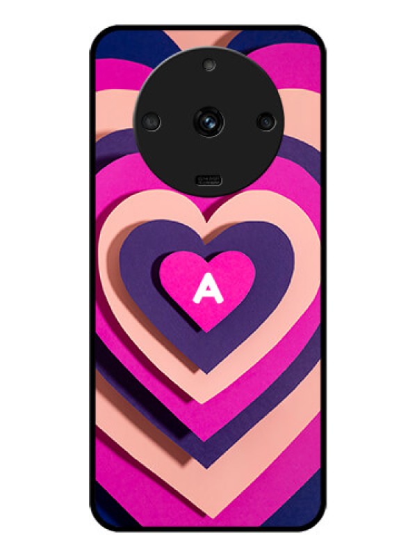Custom Realme Narzo 60 5G Custom Glass Mobile Case - Cute Heart Pattern Design