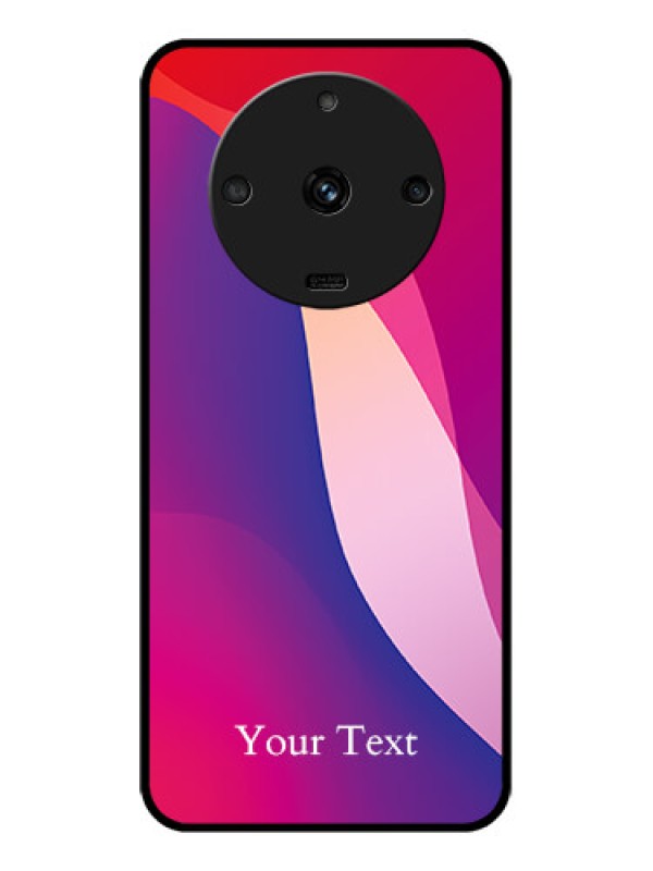 Custom Realme Narzo 60 5G Personalized Glass Phone Case - Digital abstract Overlap Design