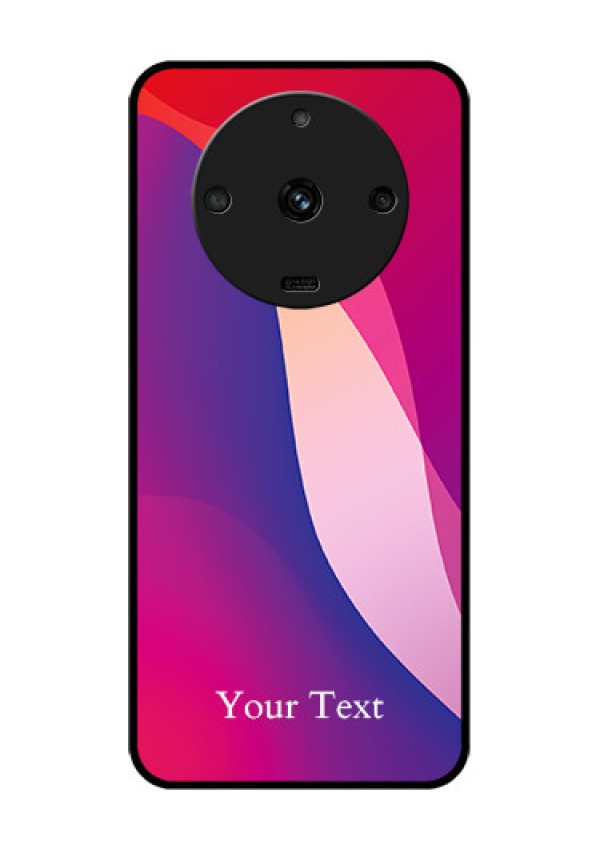 Realme Narzo 60 5G Personalized Glass Phone Case - Digital abstract Overlap Design
