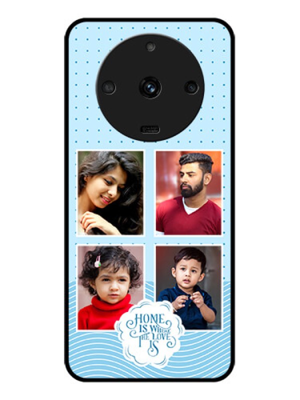 Custom Realme Narzo 60 5G Custom Glass Phone Case - Cute love quote with 4 pic upload Design