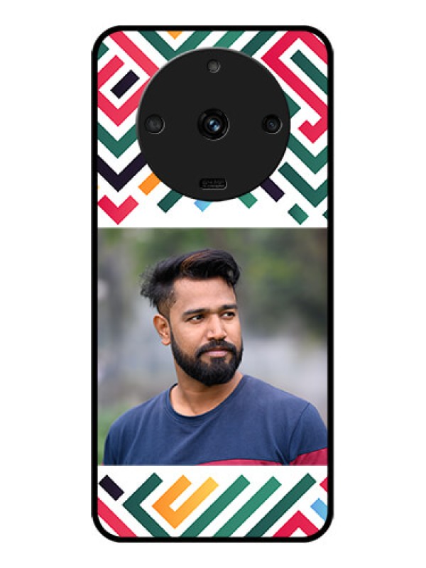 Custom Realme Narzo 60 5G Personalized Glass Phone Case - Colorful Maze Pattern Design