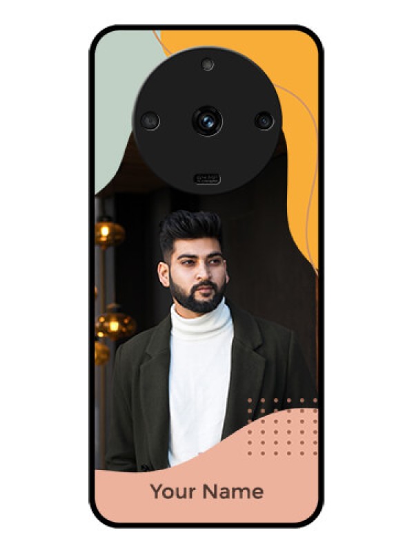 Custom Realme Narzo 60 5G Personalized Glass Phone Case - Tri-coloured overlay design