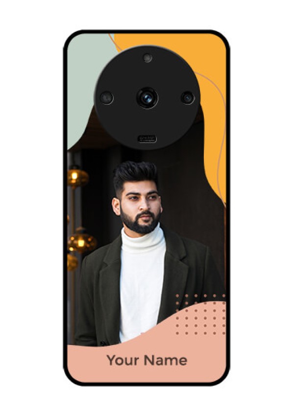 Realme Narzo 60 5G Personalized Glass Phone Case - Tri-coloured overlay design