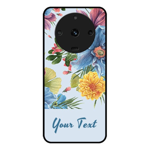 Realme Narzo 60 5G Custom Glass Mobile Case - Stunning Watercolored Flowers Painting Design Realme Narzo 60 5G Custom Glass Mobile Case - Stunning Watercolored Flowers Painting Design
